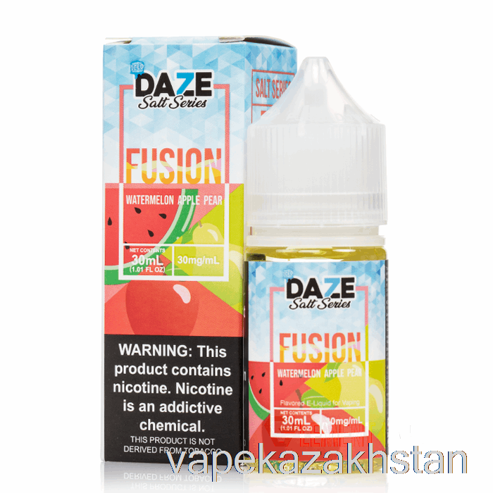 Vape Disposable ICED Watermelon Apple Pear - 7 Daze Fusion Salts - 30mL 50mg